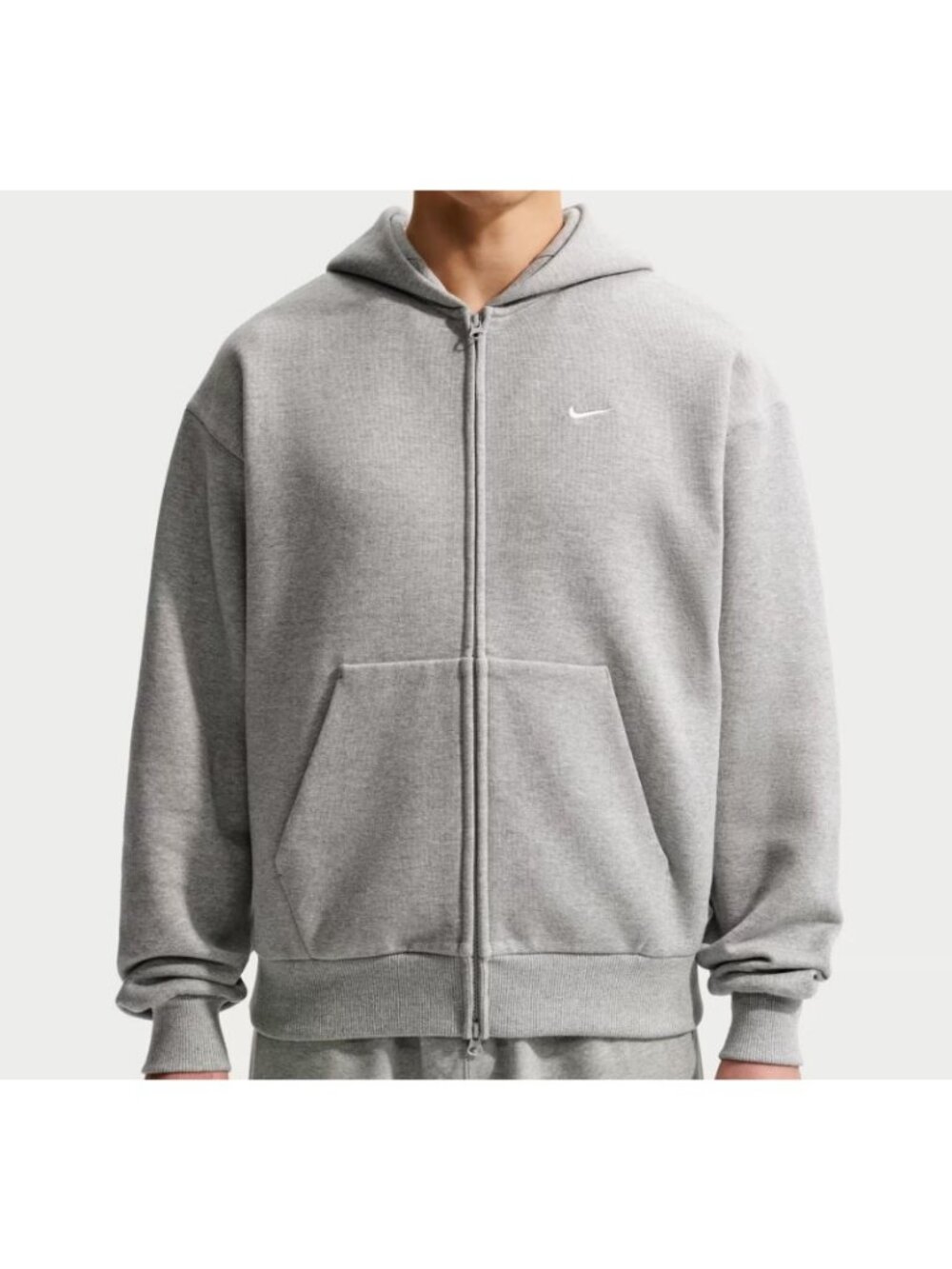 Nike Men's Solo Swoosh fleece Full zip Gray Size S NEW WITH TAGS!